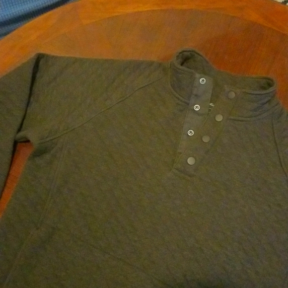 Eddie Bauer Men's Medium Brown Quilted Pullover - Picture 14 of 17